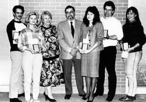 Primary view of object titled '[American Studies Student Winners with Instructors]'.