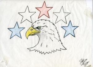 Primary view of object titled '[Eagle & Stars]'.