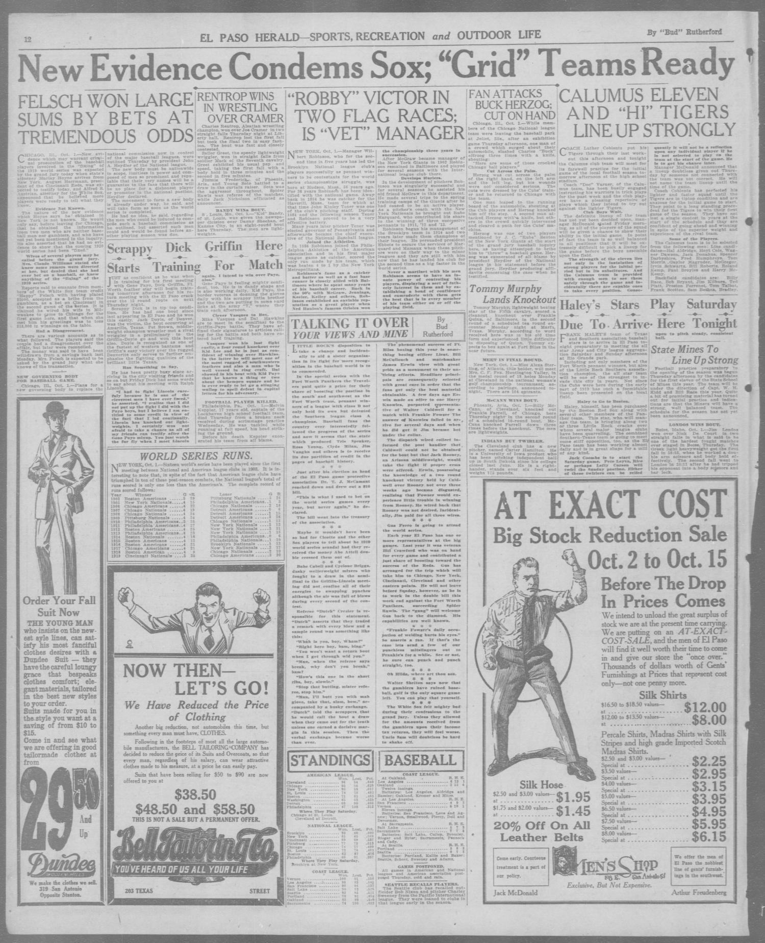 El Paso Herald (El Paso, Tex.), Ed. 1, Friday, October 1, 1920
                                                
                                                    [Sequence #]: 11 of 15
                                                