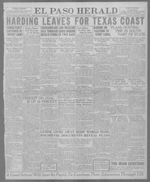 Primary view of object titled 'El Paso Herald (El Paso, Tex.), Ed. 1, Saturday, November 6, 1920'.