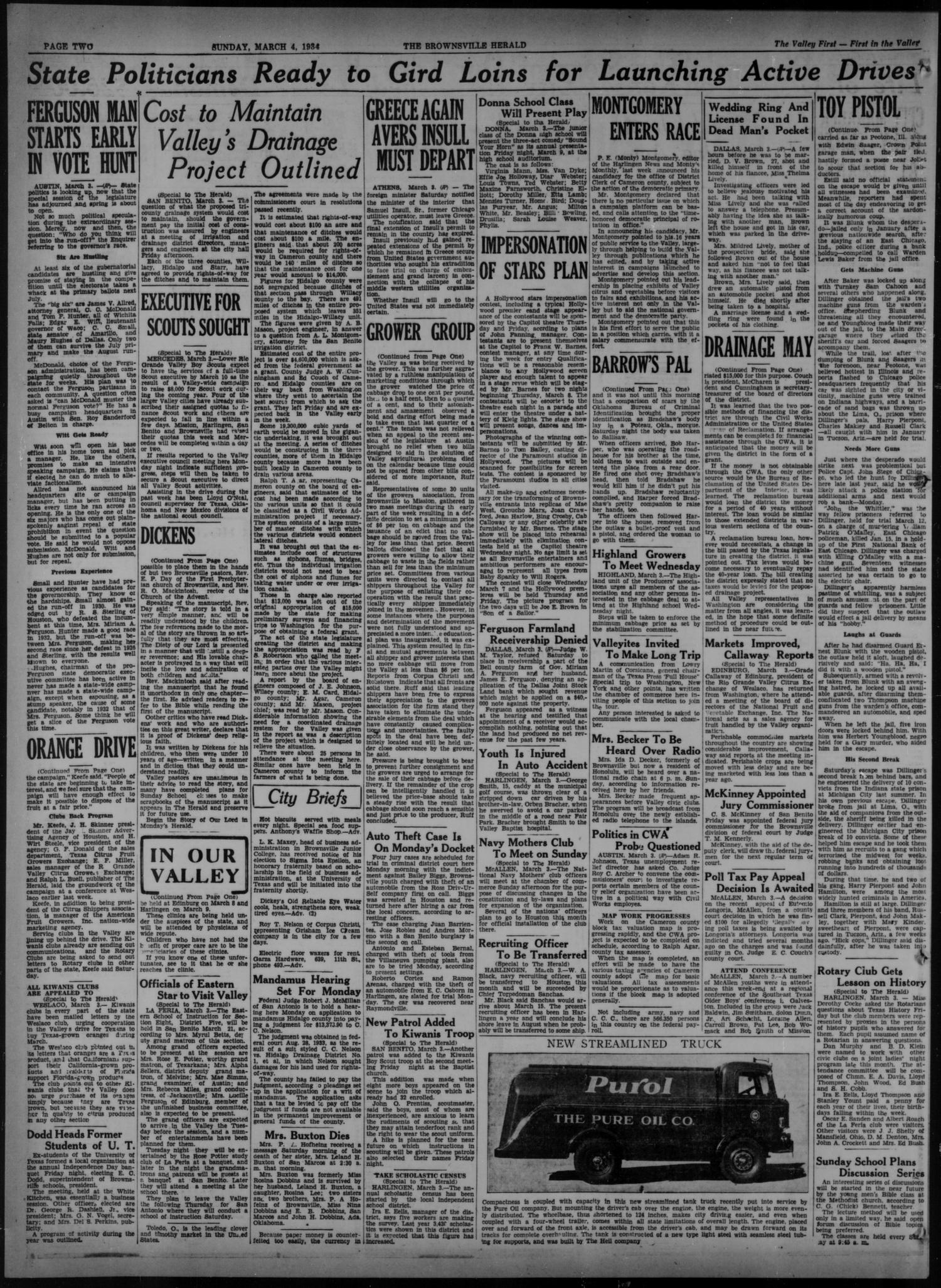 The Brownsville Herald (Brownsville, Tex.), Vol. 42, No. 212, Ed. 2 Sunday, March 4, 1934
                                                
                                                    [Sequence #]: 2 of 14
                                                