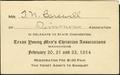 Photograph: [Delegate card for T. N. Carswell, Simmons College]