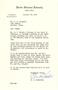 Letter: [Letter from E. W. Ledbetter to T. N. Carswell - October 29, 1953]