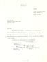 Letter: [Letter from Colonel John R. Banister to The Chairman, Culberson Coun…