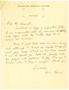 Primary view of [Letter from Irene Harris to T. N. Carswell]