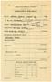 Text: [Selective Service System Application for Leave for T. N. Carswell - …