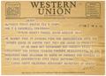 Primary view of [Telegram from Louis Scott Wilkerson to T. N. Carswell - August 4, 1950]