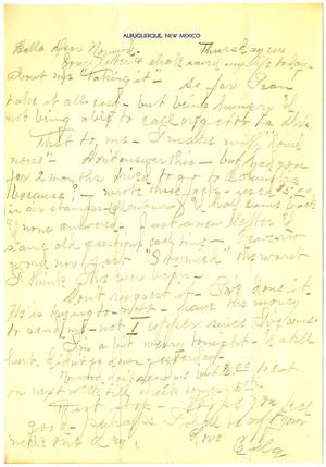 Primary view of object titled '[Letter from Eula Clark to T. N. Carswell]'.