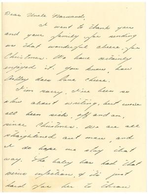 Primary view of object titled '[Letter from Martha Carswell to T. N. Carswell]'.