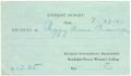 Text: [Student budget receipt, issued by Randolph-Macon Woman's College, re…