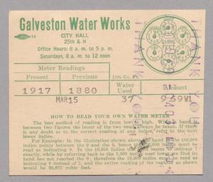Primary view of object titled 'Galveston Water Works Monthly Statement (2504 O 1/2): March 1948'.