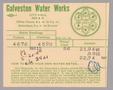 Text: Galveston Water Works Monthly Statement (2504 O 1/2): May 1950