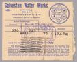 Text: Galveston Water Works Monthly Statement (2524 O 1/2): August 1950