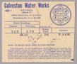 Text: Galveston Water Works Monthly Statement (2524 O 1/2): July 1950