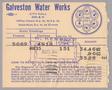 Text: Galveston Water Works Monthly Statement (2504 O 1/2): August 1950