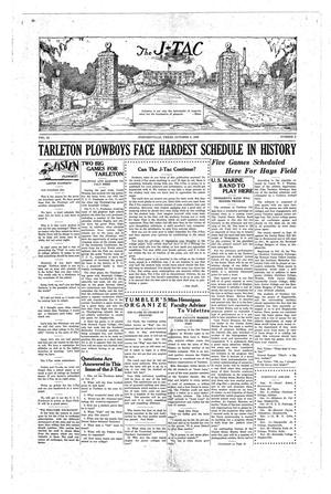 Primary view of The J-TAC (Stephenville, Tex.), Vol. 10, No. 2, Ed. 1 Saturday, October 5, 1929