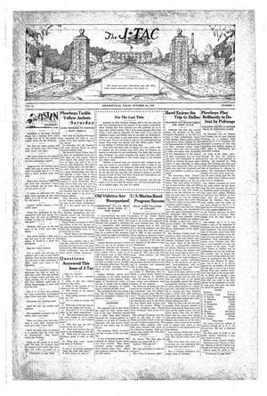 Primary view of The J-TAC (Stephenville, Tex.), Vol. 10, No. 5, Ed. 1 Saturday, October 26, 1929