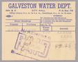Text: Galveston Water Works Monthly Statement (2504 O 1/2): October 1952