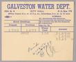 Text: Galveston Water Works Monthly Statement (2504 O 1/2): June 1952