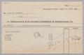 Thumbnail image of item number 1 in: '[Invoice from Merchants & Planters Compress & Warehouse Co., June 1946]'.