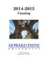 Primary view of Catalog of Howard Payne University, 2014-2015
