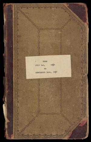 Primary view of object titled '[Galveston Pilot Boat Log: 1884-1887]'.