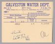 Text: Galveston Water Works Monthly Statement (2524 O 1/2): January 1952
