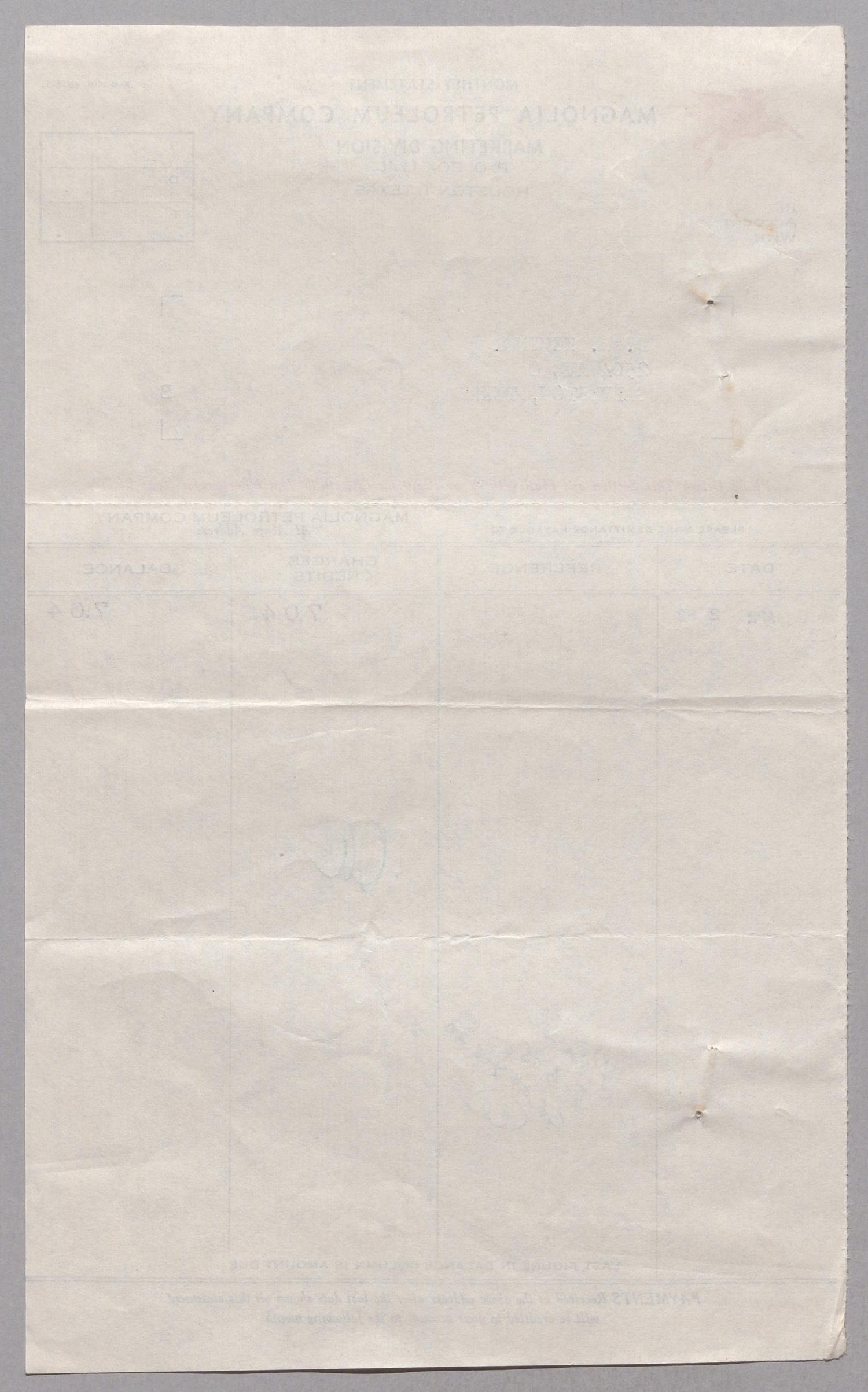 [Invoice for Balance Due to Magnolia Petroleum Company, April 1952]
                                                
                                                    [Sequence #]: 2 of 2
                                                