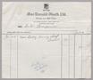 Text: [Invoice for Balance Due to Mac Donald-Heath Ltd., January 1952]