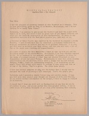 Primary view of object titled '[Letter from A. S. Merrill, December 1945]'.