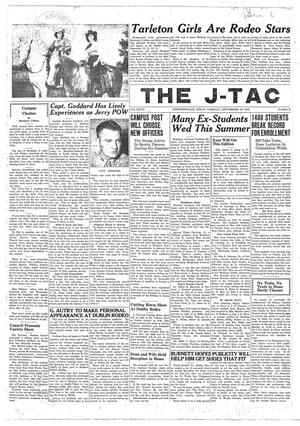 Primary view of The J-TAC (Stephenville, Tex.), Vol. 27, No. 2, Ed. 1 Tuesday, September 10, 1946
