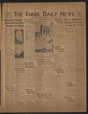 Primary view of object titled 'The Ennis Daily News (Ennis, Tex.), Vol. 42, No. 311, Ed. 1 Wednesday, January 15, 1936'.