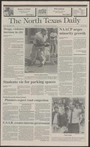 Primary view of object titled 'The North Texas Daily (Denton, Tex.), Vol. 74, No. 8, Ed. 1 Friday, September 6, 1991'.