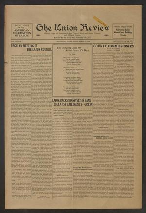 Primary view of object titled 'The Union Review (Galveston, Tex.), Vol. 13, No. 45, Ed. 1 Friday, March 17, 1933'.