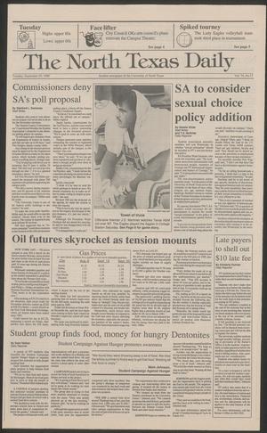 Primary view of object titled 'The North Texas Daily (Denton, Tex.), Vol. 74, No. 17, Ed. 1 Tuesday, September 25, 1990'.