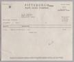 Primary view of [Invoice from Pittsburgh Plate Glass Company: March 10, 1953]