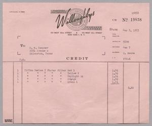 Primary view of object titled '[Invoice for Photar Filters, December 1953]'.