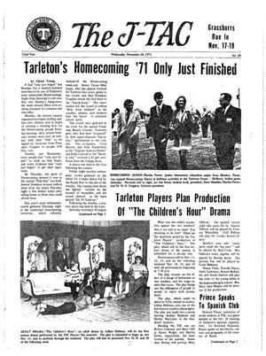 Primary view of The J-TAC (Stephenville, Tex.), Vol. 52, No. 10, Ed. 1 Wednesday, November 10, 1971
