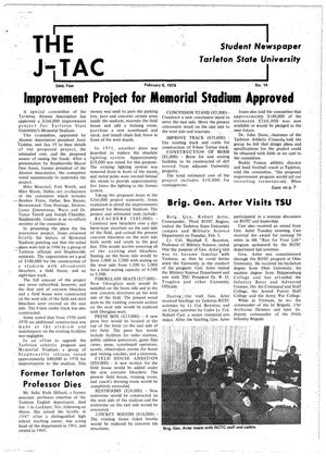 Primary view of The J-TAC (Stephenville, Tex.), Vol. 54, No. 14, Ed. 1 Wednesday, February 6, 1974