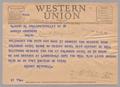 Letter: [Telegram from Sidney Mitchell to Harris Kempner, December 29, 1946]