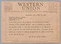 Letter: [Telegram from Ruth Alma and Harris Kempner to Lyndon B. Johnson, Jan…
