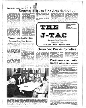 Primary view of object titled 'The J-TAC (Stephenville, Tex.), Vol. 61, No. 11, Ed. 1 Thursday, April 10, 1980'.
