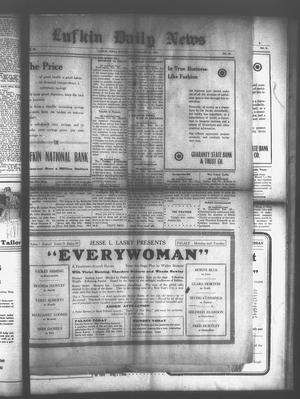 Primary view of object titled 'Lufkin Daily News (Lufkin, Tex.), Vol. 6, No. 99, Ed. 1 Saturday, February 26, 1921'.