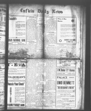 Primary view of object titled 'Lufkin Daily News (Lufkin, Tex.), Vol. 6, No. 192, Ed. 1 Wednesday, June 15, 1921'.