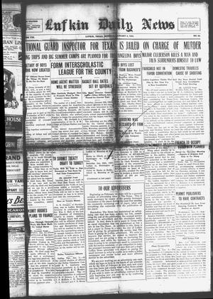 Primary view of object titled 'Lufkin Daily News (Lufkin, Tex.), Vol. 8, No. 56, Ed. 1 Monday, January 8, 1923'.