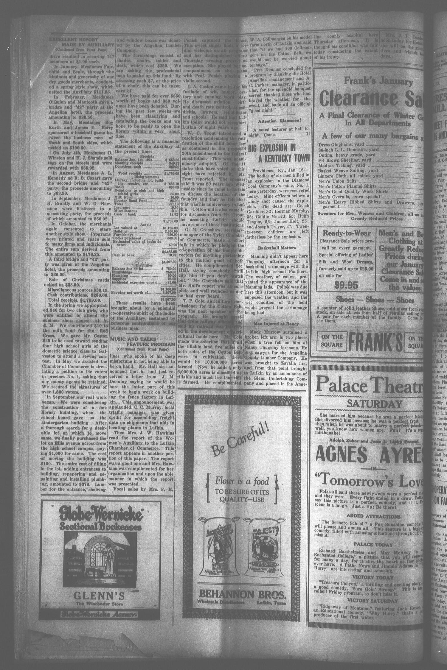 Lufkin Daily News (Lufkin, Tex.), Vol. [9], No. 63, Ed. 1 Wednesday, January 16, 1924
                                                
                                                    [Sequence #]: 6 of 6
                                                
