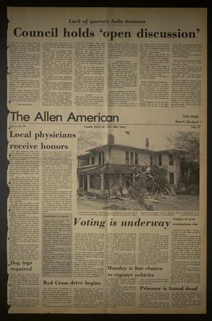 Primary view of object titled 'The Allen American (Allen, Tex.), Vol. 4, No. 39, Ed. 1 Tuesday, March 26, 1974'.