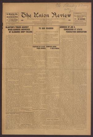 Primary view of object titled 'The Union Review (Galveston, Tex.), Vol. 1, No. 6, Ed. 1 Friday, June 6, 1919'.