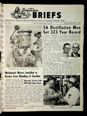Primary view of object titled 'Baytown Briefs (Baytown, Tex.), Vol. 01, No. 15, Ed. 1 Friday, April 17, 1953'.