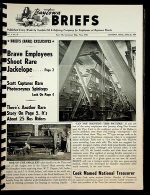 Primary view of object titled 'Baytown Briefs (Baytown, Tex.), Vol. 02, No. 25, Ed. 1 Friday, June 25, 1954'.
